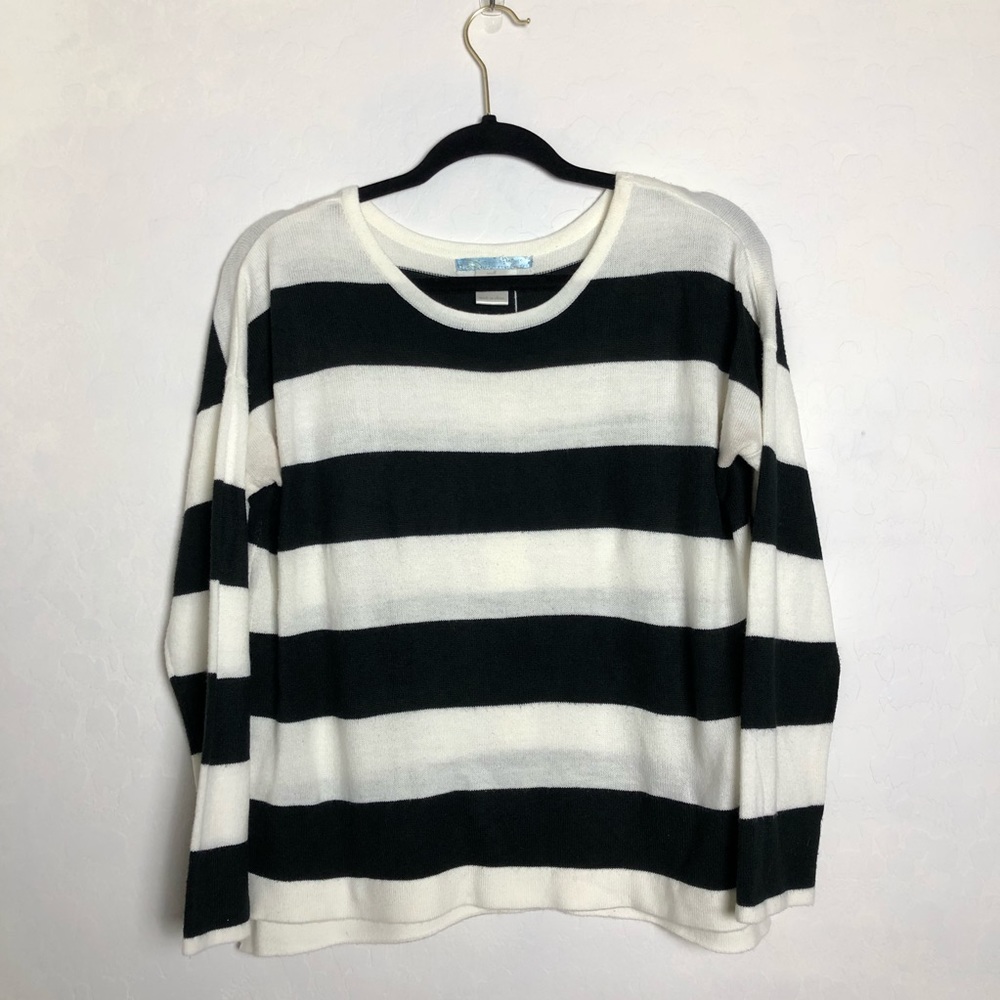 Moonlight Black & White Stripe Sweater